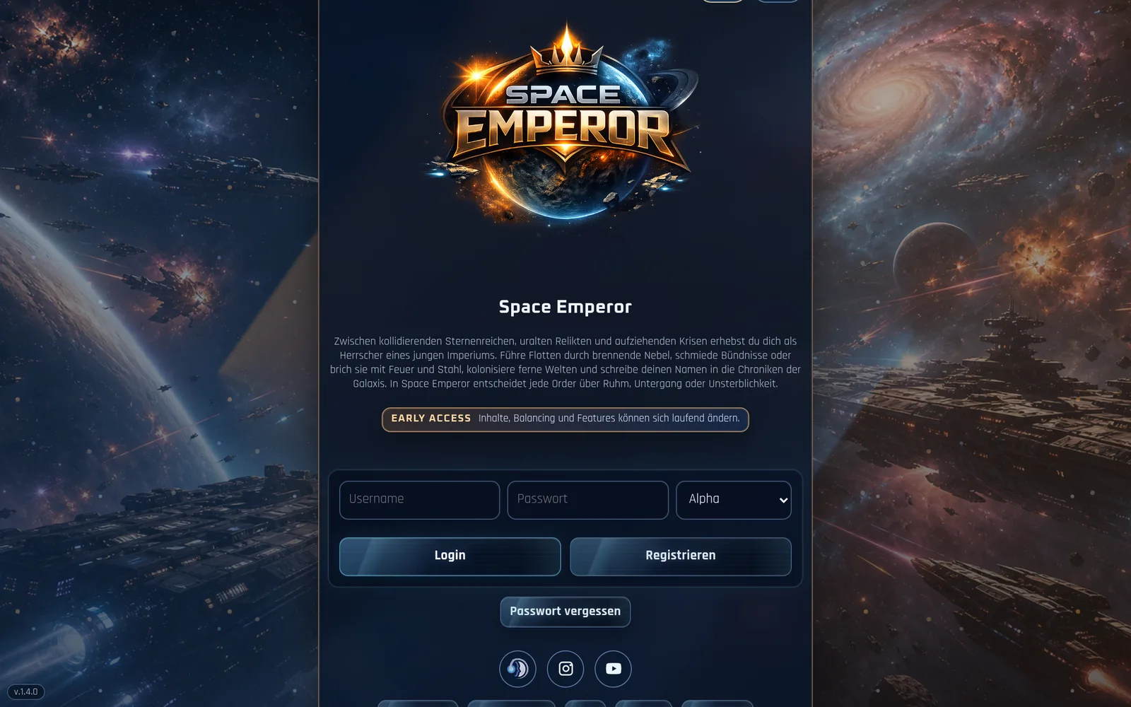 Space Emperor website screenshot